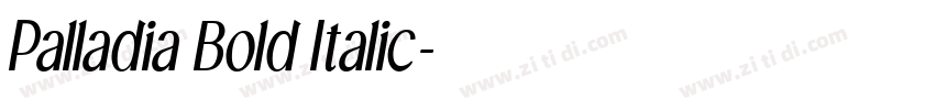 Palladia Bold Italic字体转换